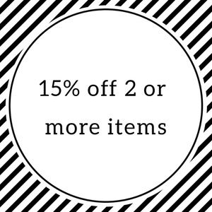 15% off 2 or more items from my closet!